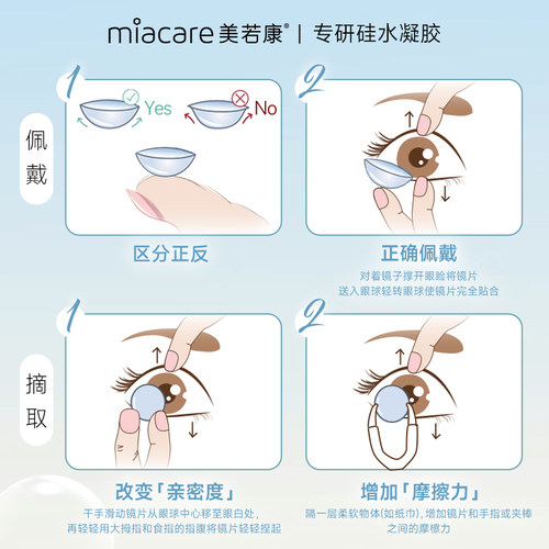 美若康硅水凝胶隐形近视眼镜日抛盒24片高度数透明隐型正品旗舰店 - 图0