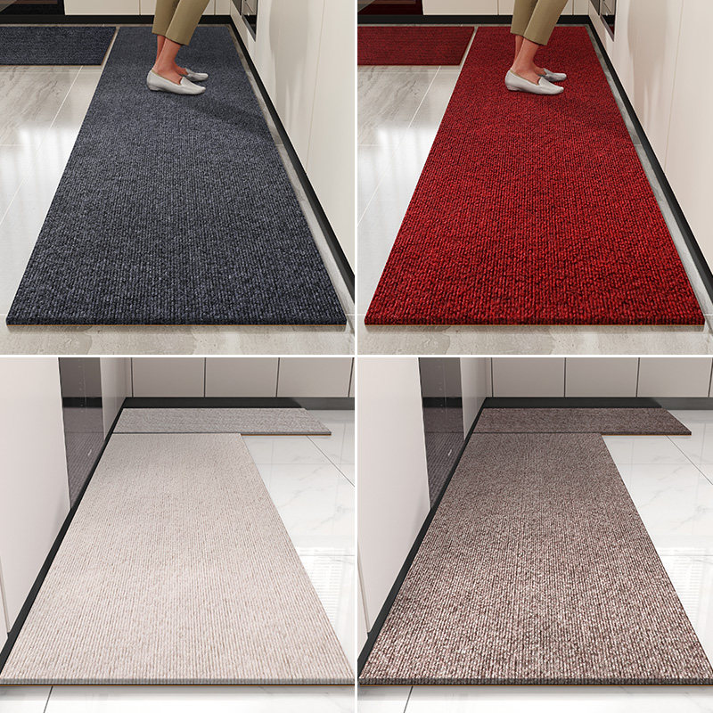 厨房地垫l形防滑防油可擦免洗吸水吸油脚垫红色喜庆耐脏防水地毯,淘宝优惠券,粉丝福利购,淘宝优惠卷