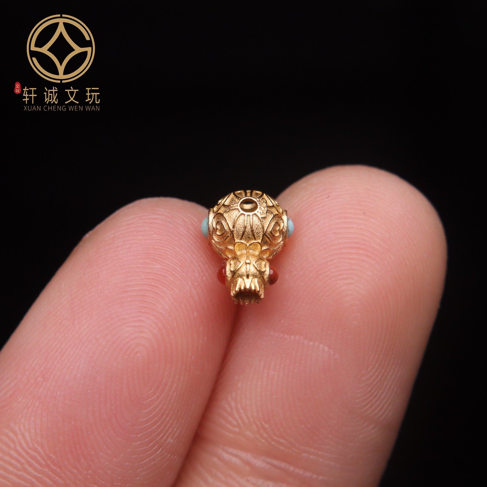 原创925银镀金松石南红葫芦镶嵌佛头奶嘴手串diy配件文玩配饰,淘宝优惠券,粉丝福利购,淘宝优惠卷