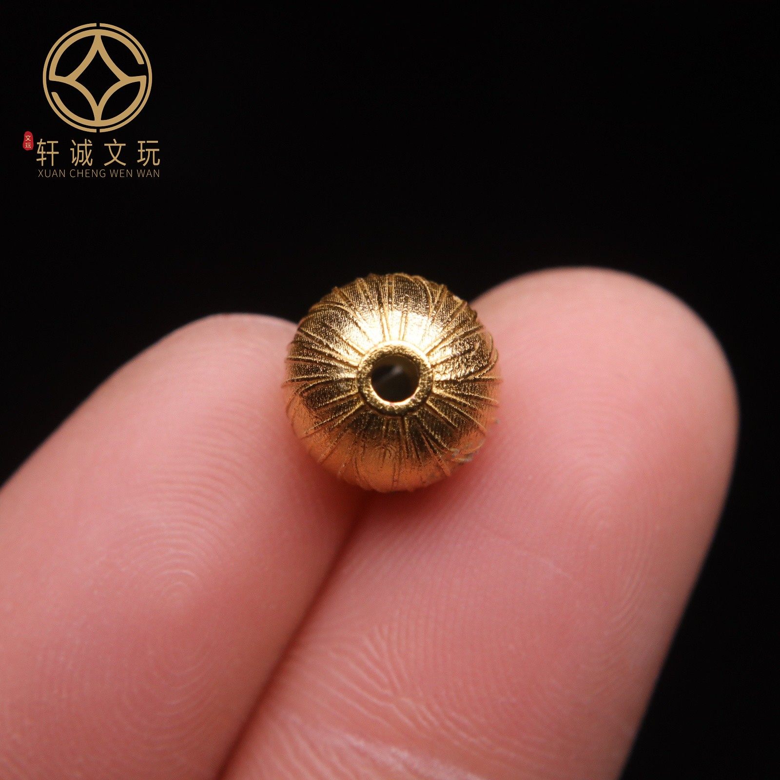 原创足银925银镀金拉丝圆珠顶腰珠隔珠手串串珠编绳diy文玩配饰,淘宝优惠券,粉丝福利购,淘宝优惠卷