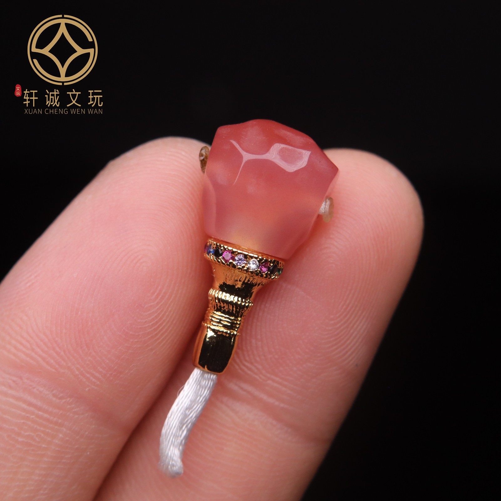 天然粉玛瑙古法金三通套装组合佛头金刚菩提108长串配饰配件配珠,淘宝优惠券,粉丝福利购,淘宝优惠卷