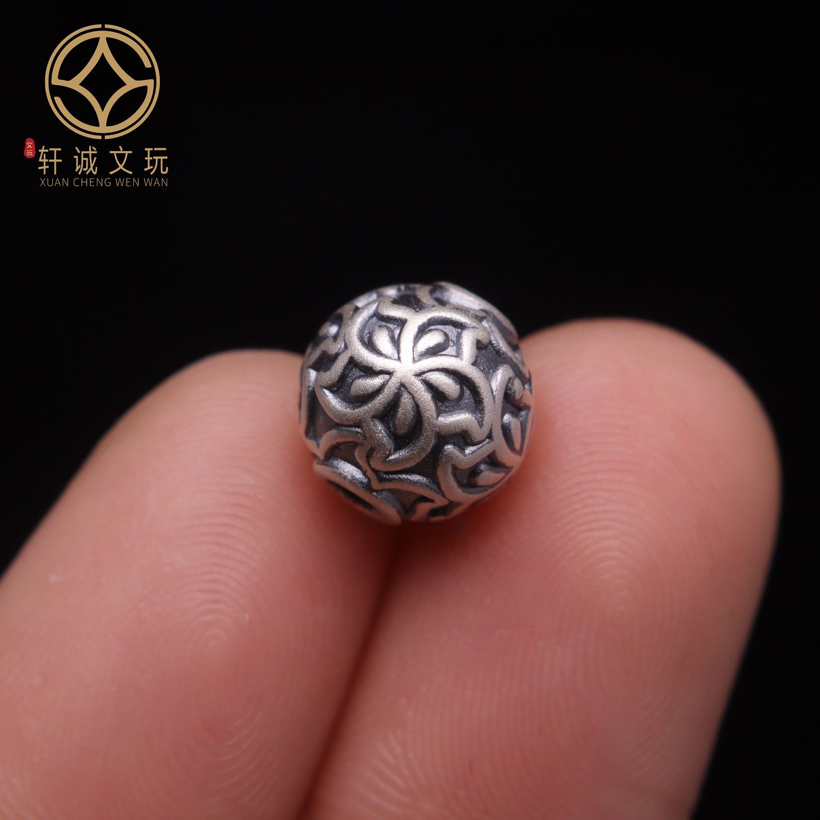 原创足银999花珠金刚杵回纹顶腰珠隔珠手串串珠编绳diy文玩配饰,淘宝优惠券,粉丝福利购,淘宝优惠卷