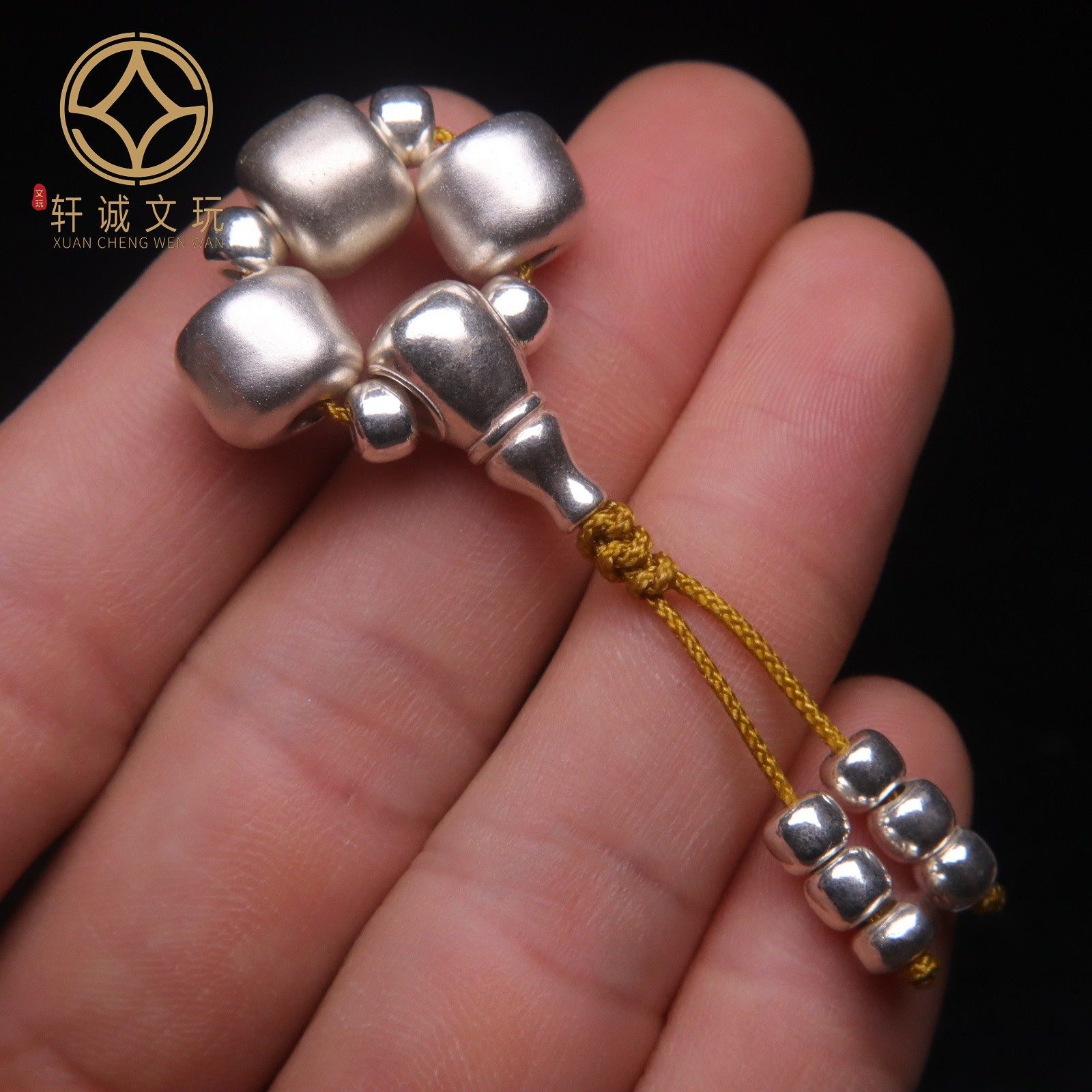 原创足银999老型顶腰珠组合套装菩提手串手工串珠编绳diy文玩配饰,淘宝优惠券,粉丝福利购,淘宝优惠卷