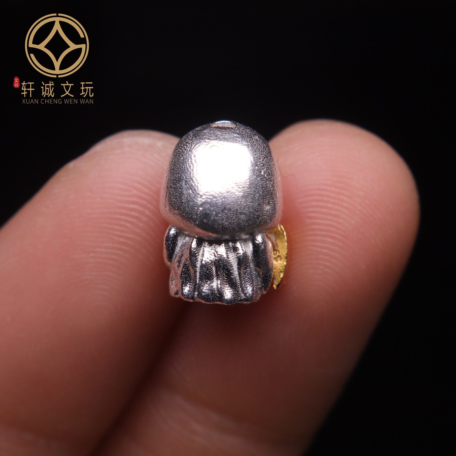 原创足银925银镀金死神阿呆顶腰珠隔珠手串串珠编绳diy文玩配饰,淘宝优惠券,粉丝福利购,淘宝优惠卷