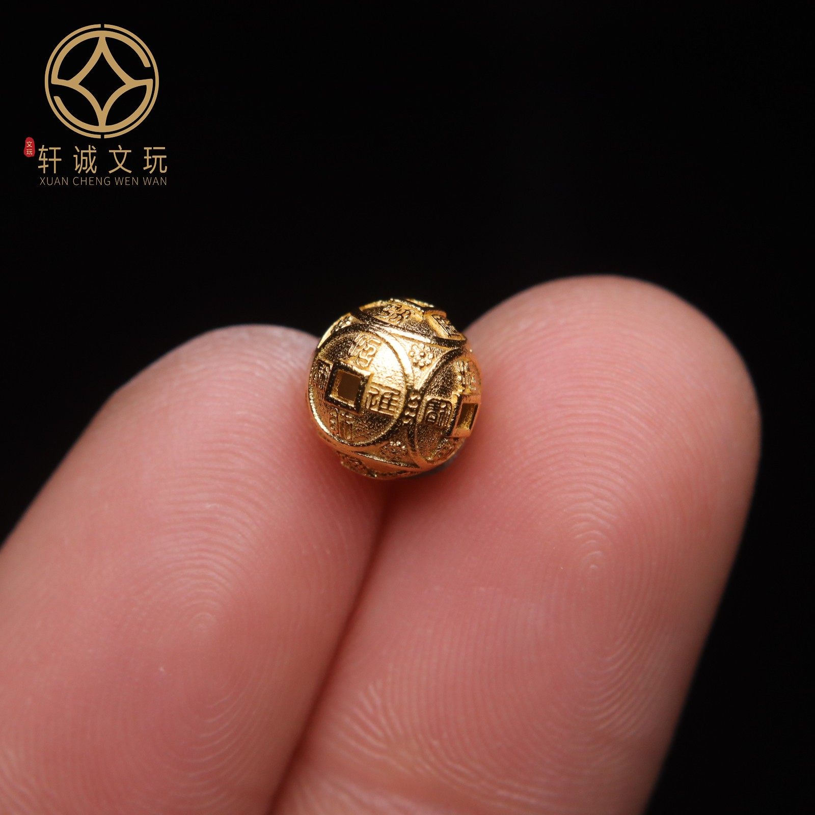 原创925银镀金招财进宝圆珠腰珠隔珠手工串珠编绳diy文玩配饰散珠,淘宝优惠券,粉丝福利购,淘宝优惠卷