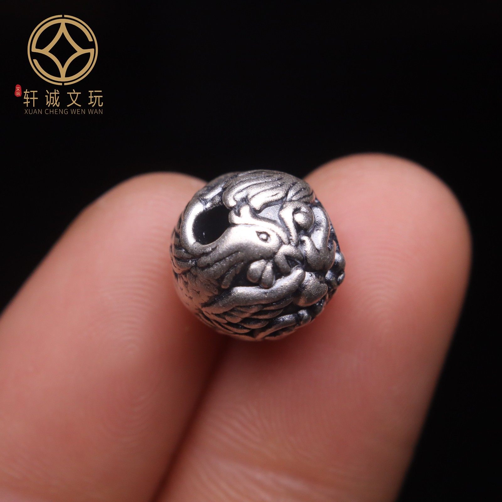 原创足银999龙凤珠顶腰珠隔珠菩提手串手工串珠diy文玩配饰配珠,淘宝优惠券,粉丝福利购,淘宝优惠卷