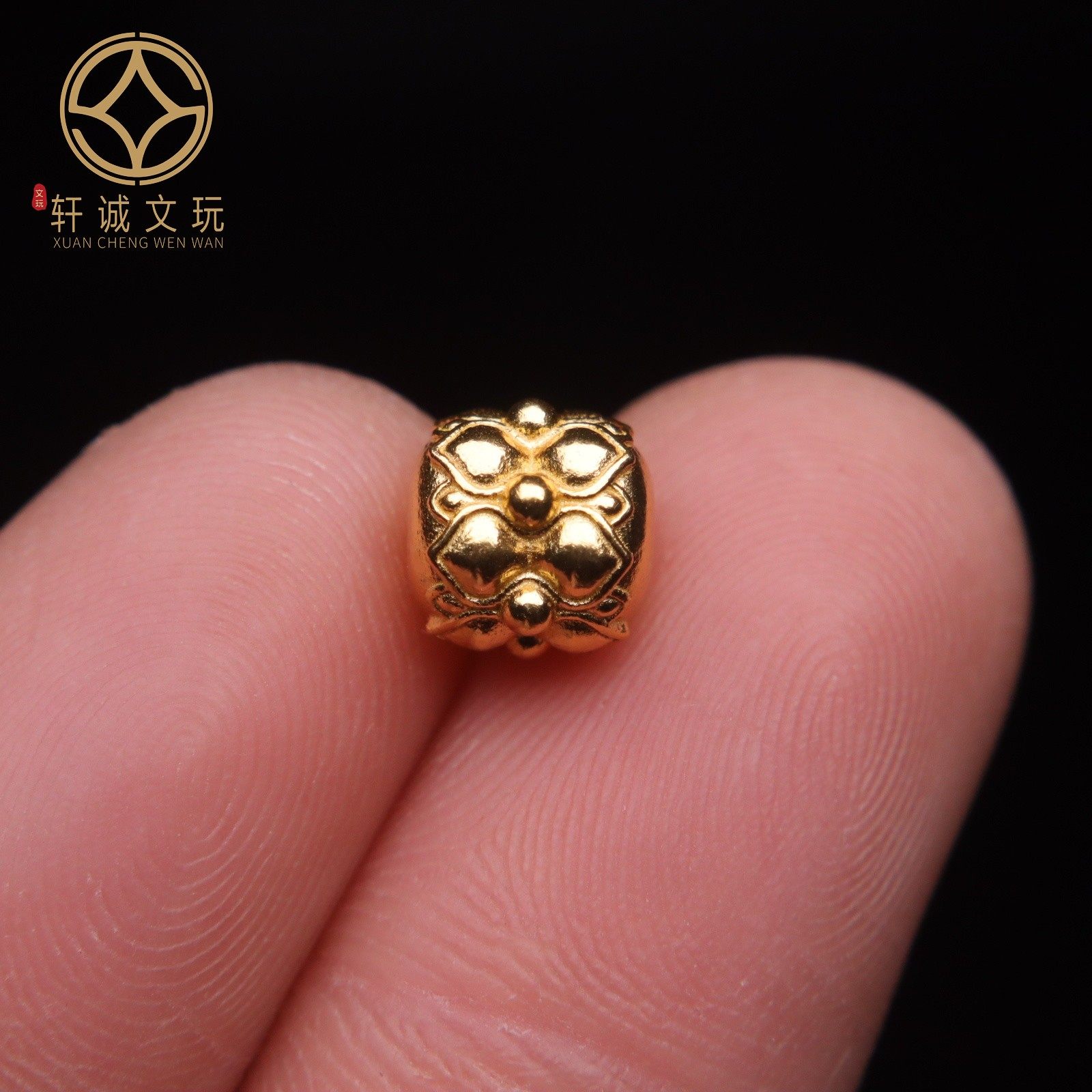 原创925银镀金莲花老型桶珠腰珠隔珠手工串珠编绳diy文玩配饰,淘宝优惠券,粉丝福利购,淘宝优惠卷