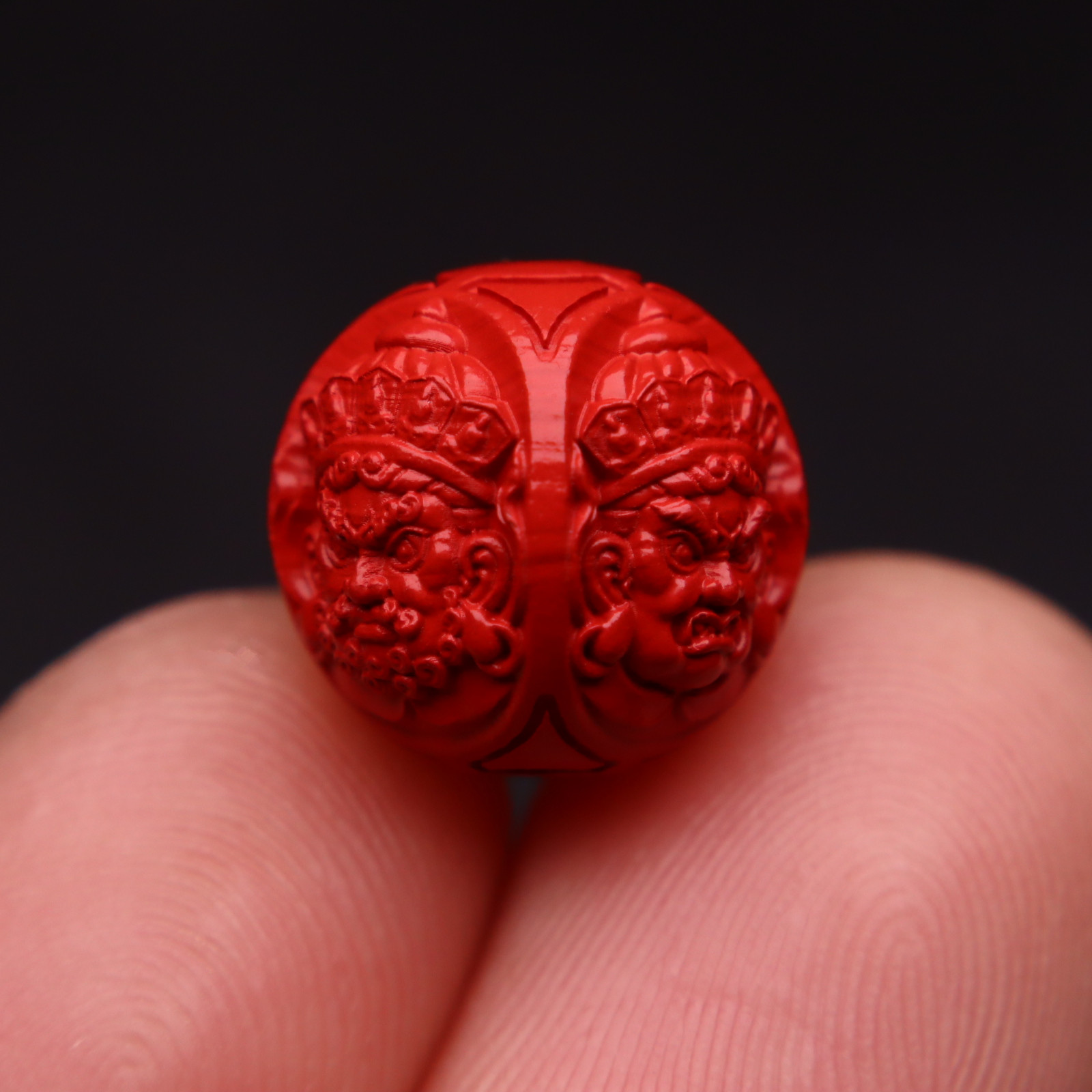 正品保真天然朱砂四大天王回纹散珠配珠长串diy本命年文玩配饰 - 图2