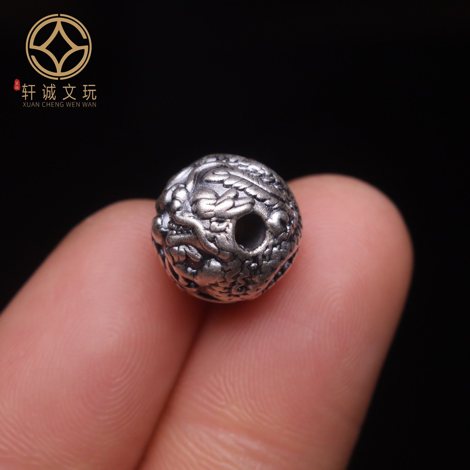 原创足银999龙凤珠顶腰珠隔珠菩提手串手工串珠diy文玩配饰配珠,淘宝优惠券,粉丝福利购,淘宝优惠卷