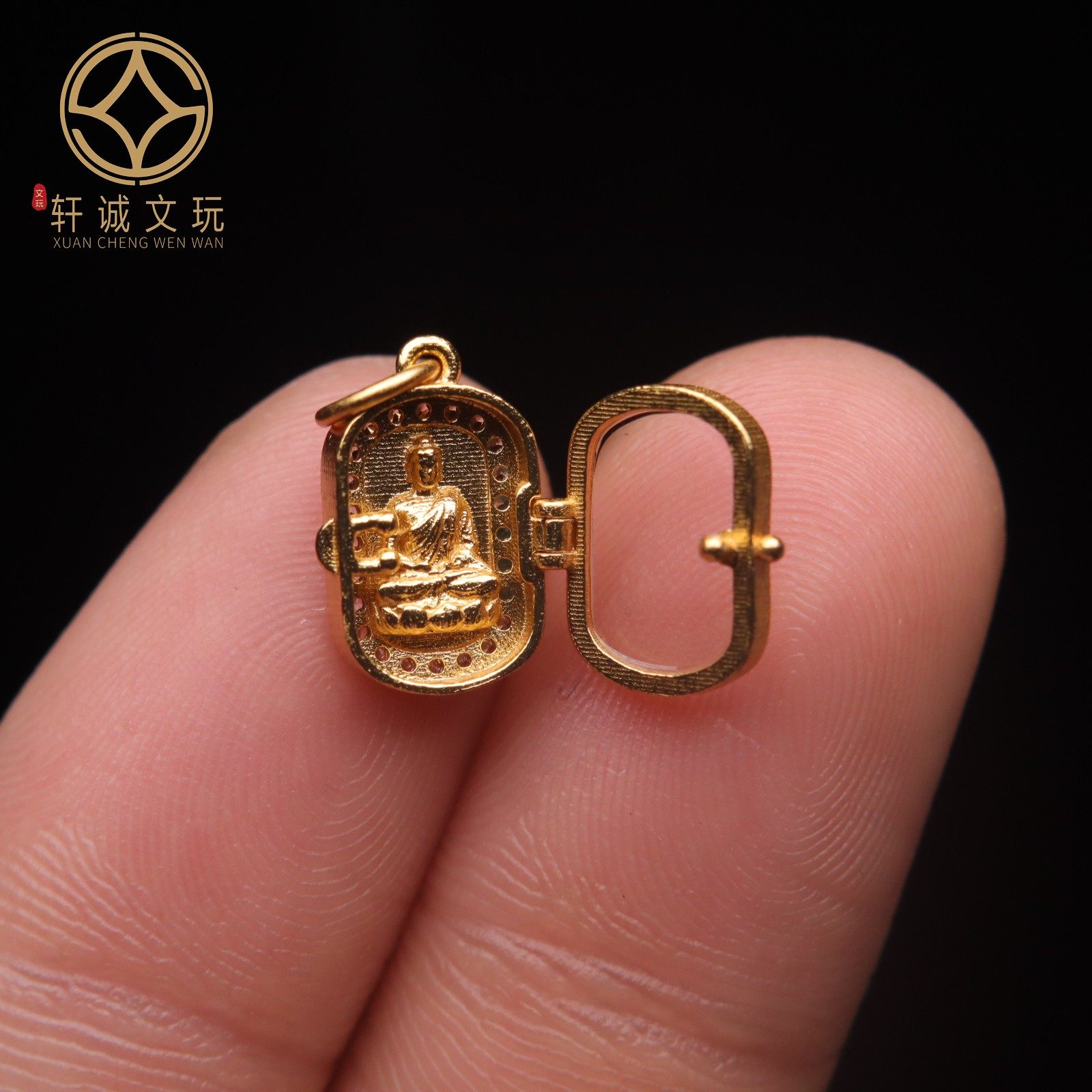 原创足银925银镀金佛可打开吊坠diy文玩配饰吊坠配件牌子挂件饰品,淘宝优惠券,粉丝福利购,淘宝优惠卷