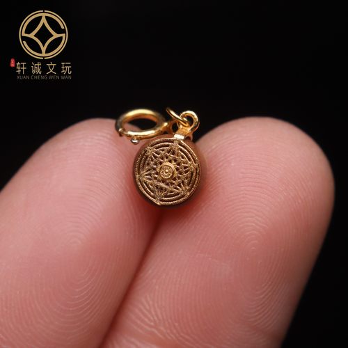 原创纯银925镀金五芒星卡子隔片垫片隔珠菩提长串diy文玩配饰配件 - 图0