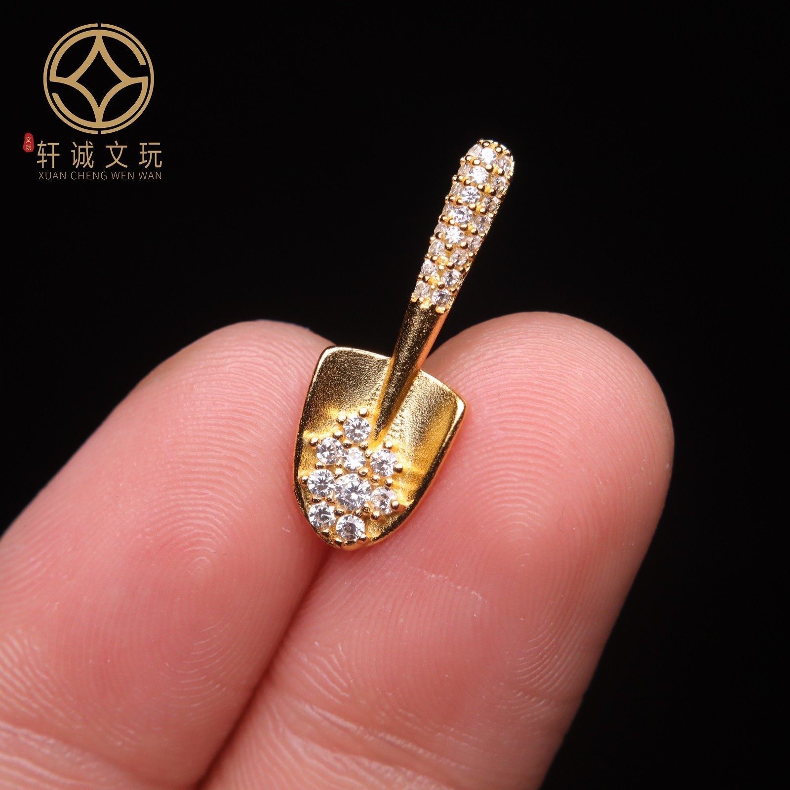 原创925银镀金金铲铲卡子吊坠腰珠隔珠手工串珠diy文玩配饰配件,淘宝优惠券,粉丝福利购,淘宝优惠卷