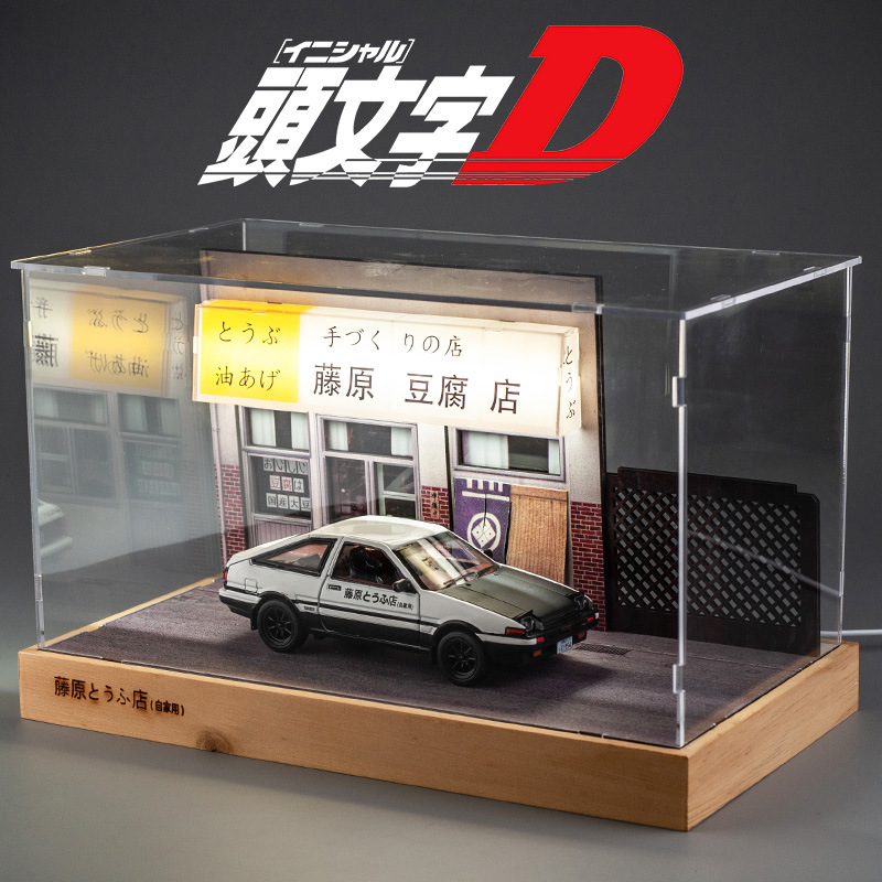 AE86头文字D合金模型车藤原豆腐店模型车回力玩具车仿真汽车模型-图1