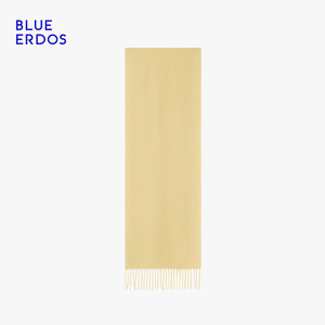 【100%山羊绒】BLUE ERDOS2026秋冬新品纯色围巾日常休闲流苏围脖