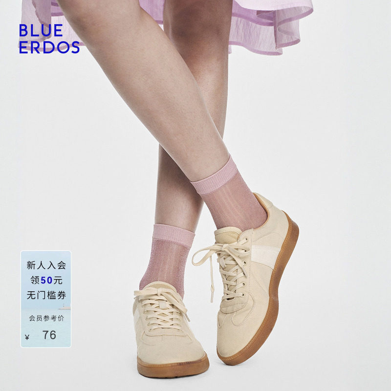 BLUE ERDOS2026早春新品简约百搭多色亮丝短丝袜女袜