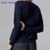 BLUE ERDOS mùa thu và mùa đông cổ tròn áo len cashmere màu rắn dài tay đan áo thun nam - Áo len Cashmere