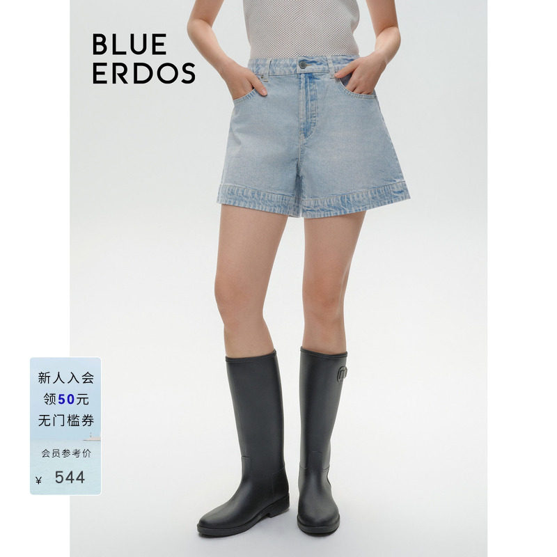 【ANOTHER DENIM】BLUE ERDOSA字仿牛仔短裤B245M3019