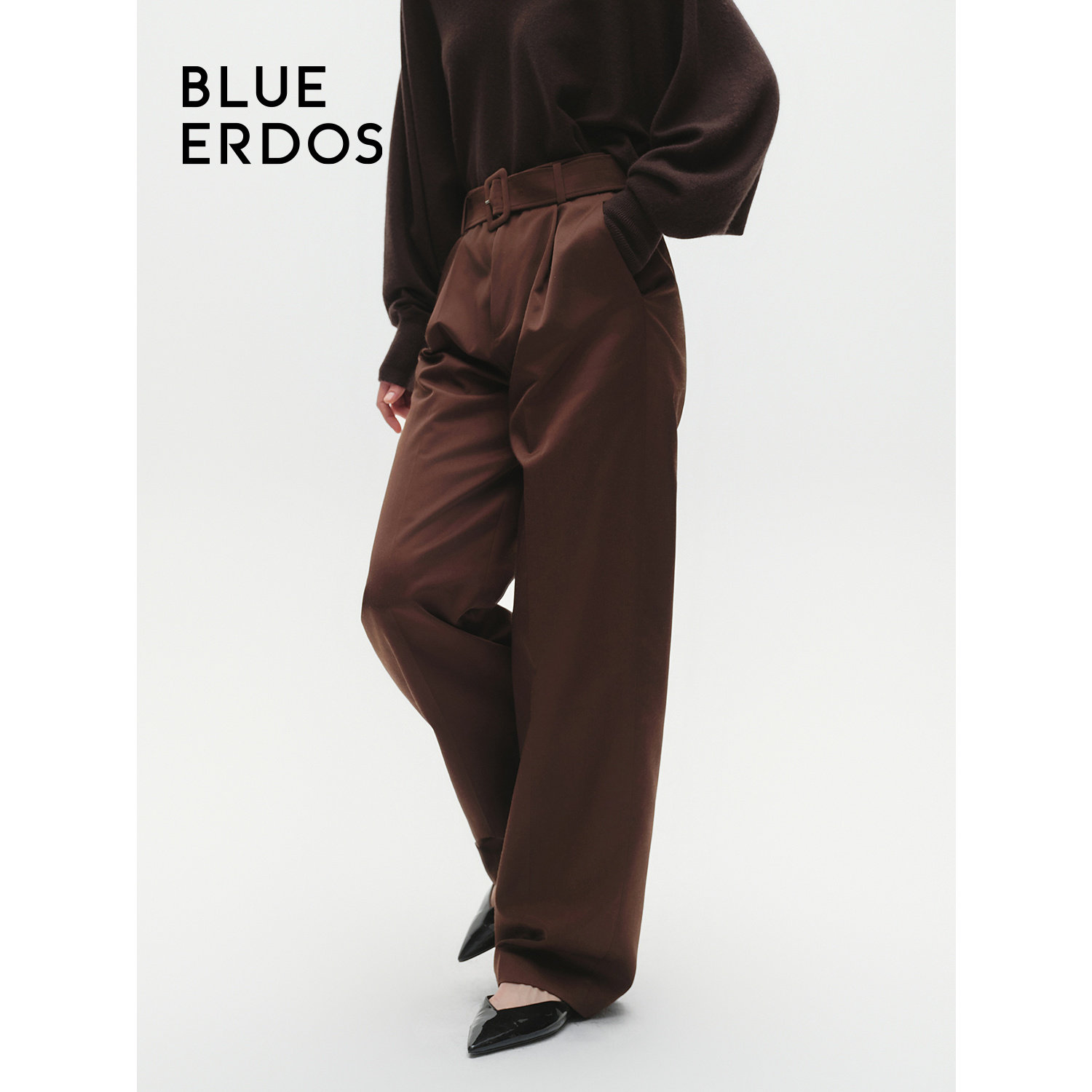 【大乐严选】7号BLUE ERDOS宽松直筒西装裤女B246M1010,淘宝优惠券,粉丝福利购,淘宝优惠卷