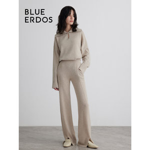 【100%山羊绒】BLUE ERDOS秋冬宽松简约舒适女裤B236C1003