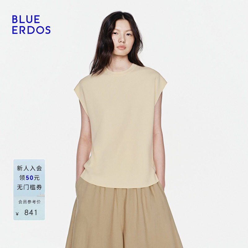 BLUE ERDOS2026夏季新品休闲百搭通勤小飞袖T恤女上衣B2265A025