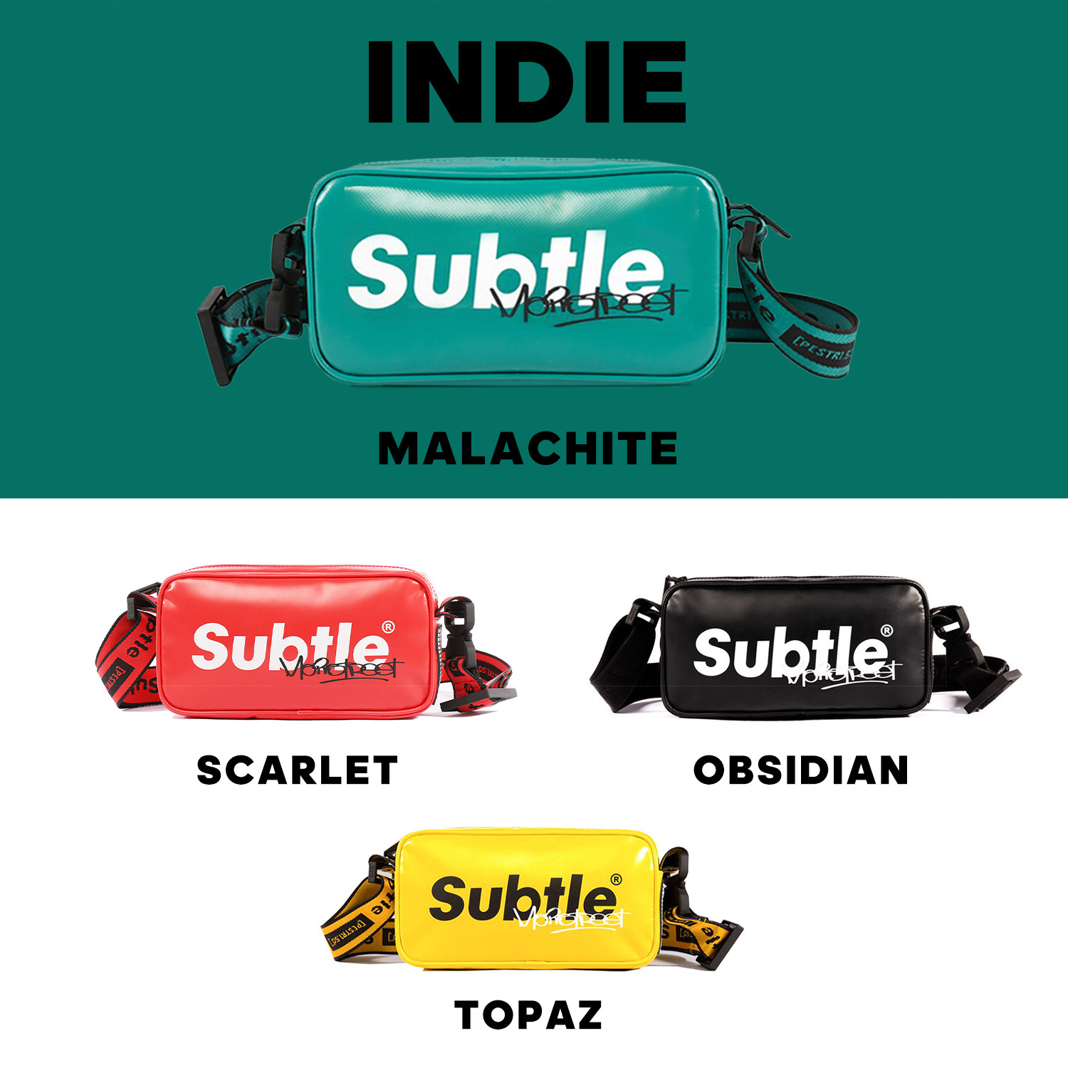 subtle indie潮牌男士潮流小斜挎包 subtle男士包袋