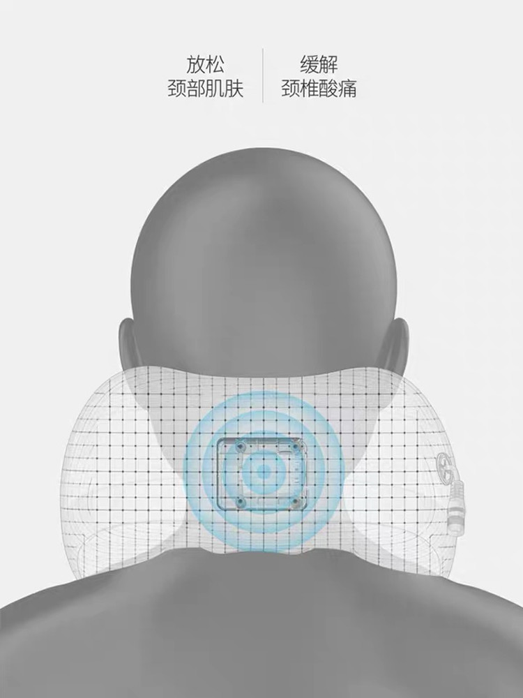 u型枕头多功能电动肩颈椎脖子颈部家用舒缓颈肩按摩器车载护颈仪-图2