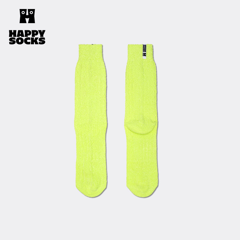 HappySocks袜子女春季款潮牌多巴胺霓虹灯运动袜外穿中筒袜长筒袜