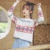 帛 2019 mới xuân hè sọc sọc tay áo học sinh áo len rộng đáy áo len nữ thủy triều - Đan Cardigan áo len nữ đẹp Đan Cardigan