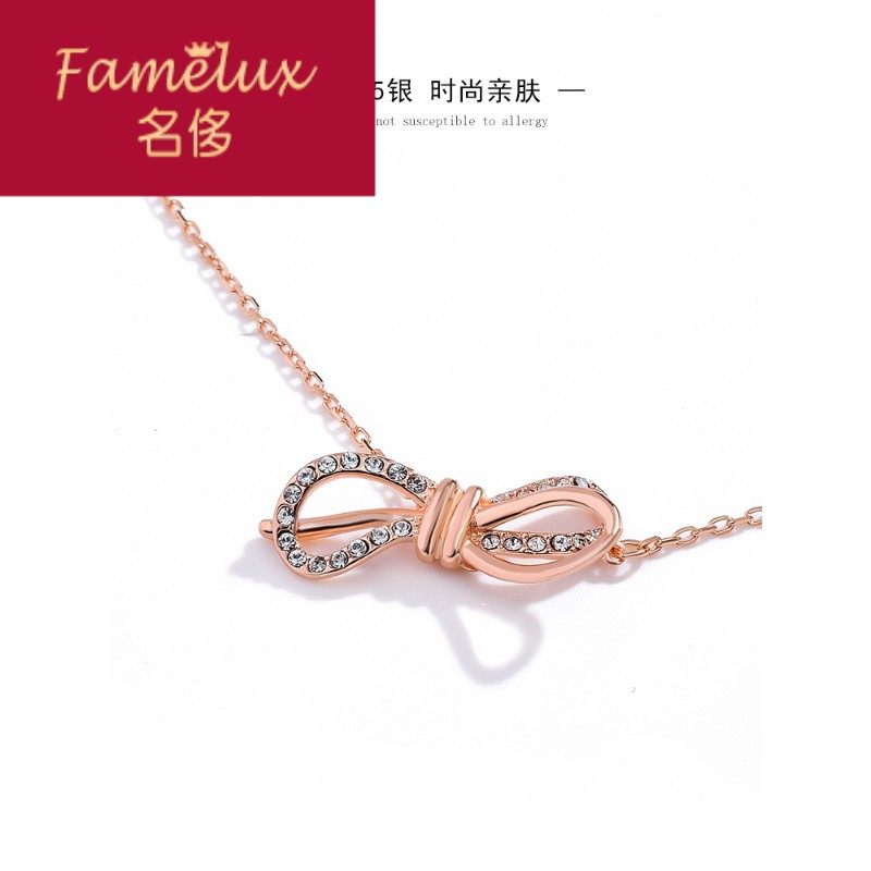 采用施华元素洛世奇女潮网红锁骨链 名侈项链