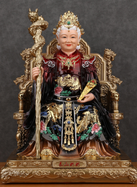 泰山奶奶神像碧霞元君泰山老母圣母像体树脂泰山娘娘家用供奉摆件