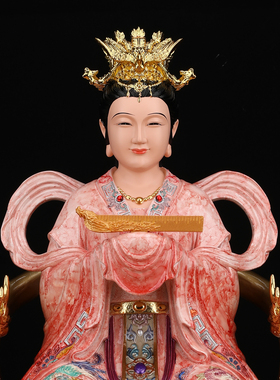 三宵娘娘神像碧霄琼宵云霄娘娘三仙姑像树脂佛像家用佛堂供奉摆件