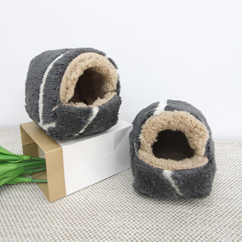 仓鼠窝冬季小房子保暖羊羔绒睡窝过冬防咬封闭式躲避窝加厚毛绒墙,淘宝优惠券,粉丝福利购,淘宝优惠卷