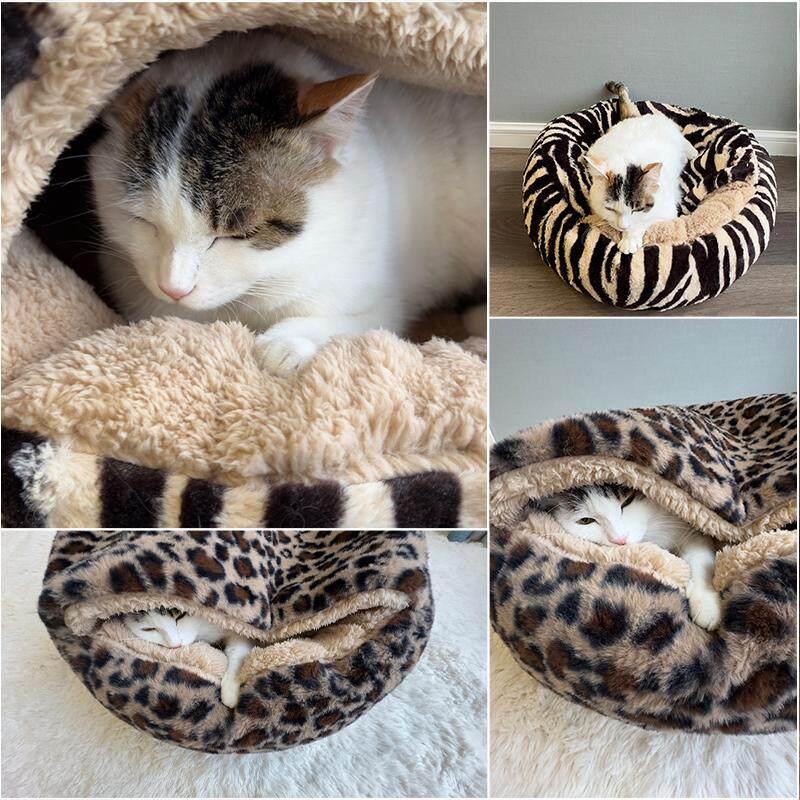 无毛猫斯芬克斯猫窝冬天保暖封闭式猫咪睡袋安全感贝壳窝可钻猫床,淘宝优惠券,粉丝福利购,淘宝优惠卷