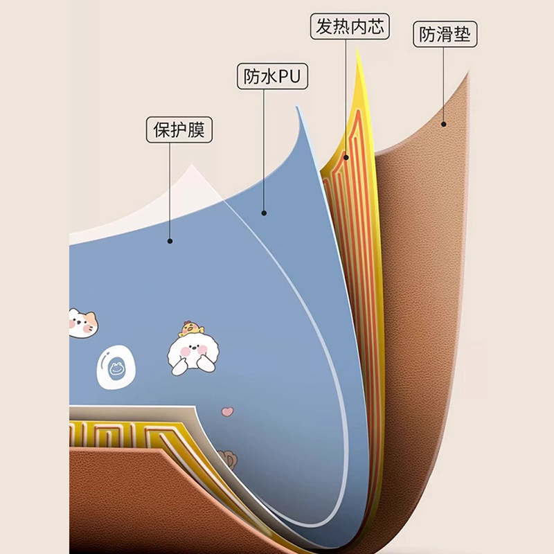 加热暖手桌垫鼠标垫超大防水发热暖桌垫办公室学生写作业写字桌面电脑键盘五档三档可调节电热板垫子,淘宝优惠券,粉丝福利购,淘宝优惠卷