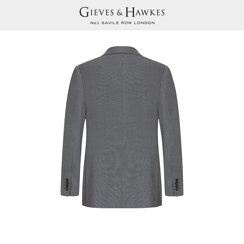 GIEVES&HAWKES/君皇仕绵羊毛桑蚕丝混纺西服商务正装G4917EI011 - 图0