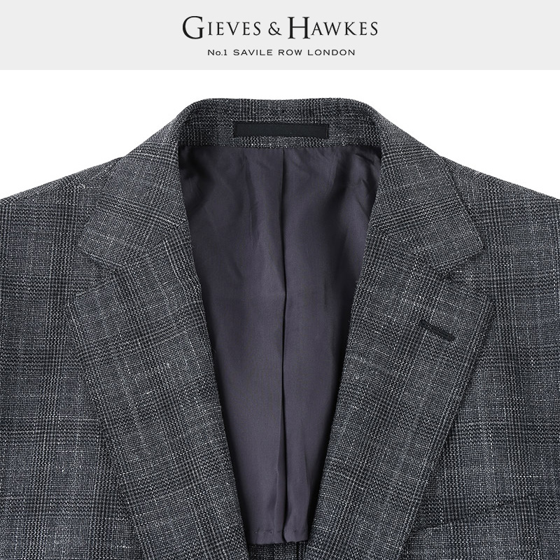 GIEVES&HAWKES/君皇仕GH男士灰色羊毛混纺休闲西服外套G4517EI031 - 图1