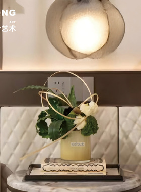 空合中古风花艺雕塑画框摆件