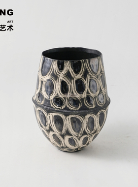 空合景德镇手工陶瓷花器样板间摆