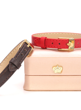 薄款八宝罗盘黄金翡翠牛皮表带