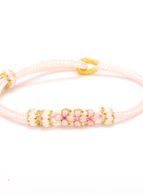 莫相离同心结酒窝结双层手绳