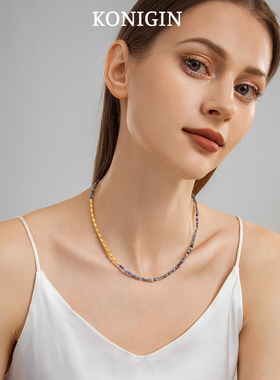 高级感串珠项链女锁骨链颈链