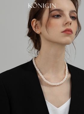 淡水珍珠项链女串珠锁骨链