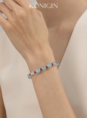 海蓝宝红玛瑙手链女百搭手饰品