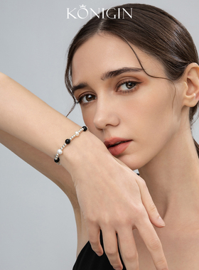 天然淡水珍珠手链女纯银