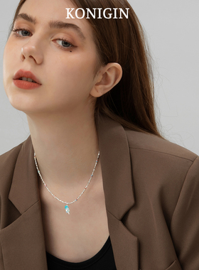 碎银子雪糕项链女925纯银锁骨链