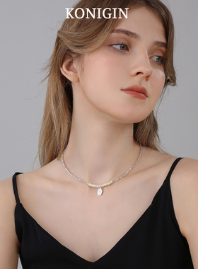 郁金香项链女s925纯银项链锁骨链