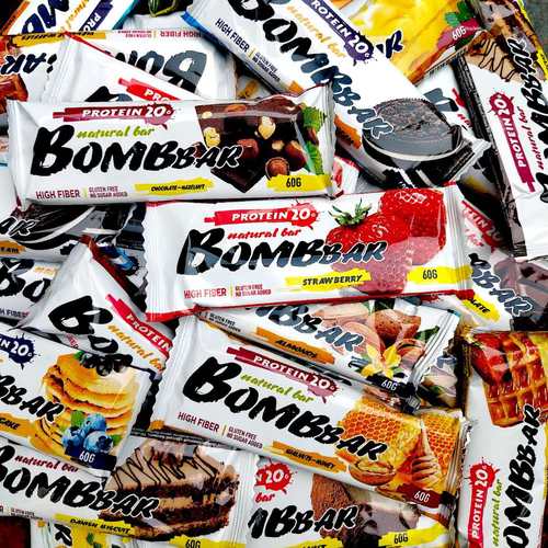 bombbar乳清蛋白棒饱腹代餐能量棒减早餐脂肪零食健身俄罗斯进口 - 图1
