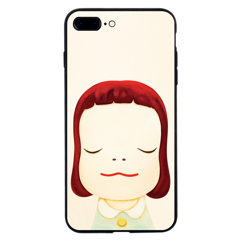 奈良美智适用iPhone13保护套苹果8p/XR/XS Max手机壳11/12/14/15promax大头娃娃浮雕全包防摔保护套华为vivo