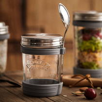 British Kilner Breakfast Cup Oat Cup Overnight Yogurt Cereal Cup With Lid Spoon Sealed Tank Portable Glass Cup
