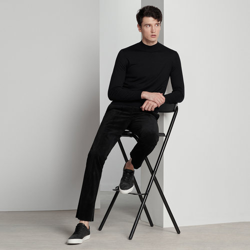 JODOLL乔顿多色羊毛衫男士商务休闲半高领山羊绒绵羊毛打底针织衫 - 图2